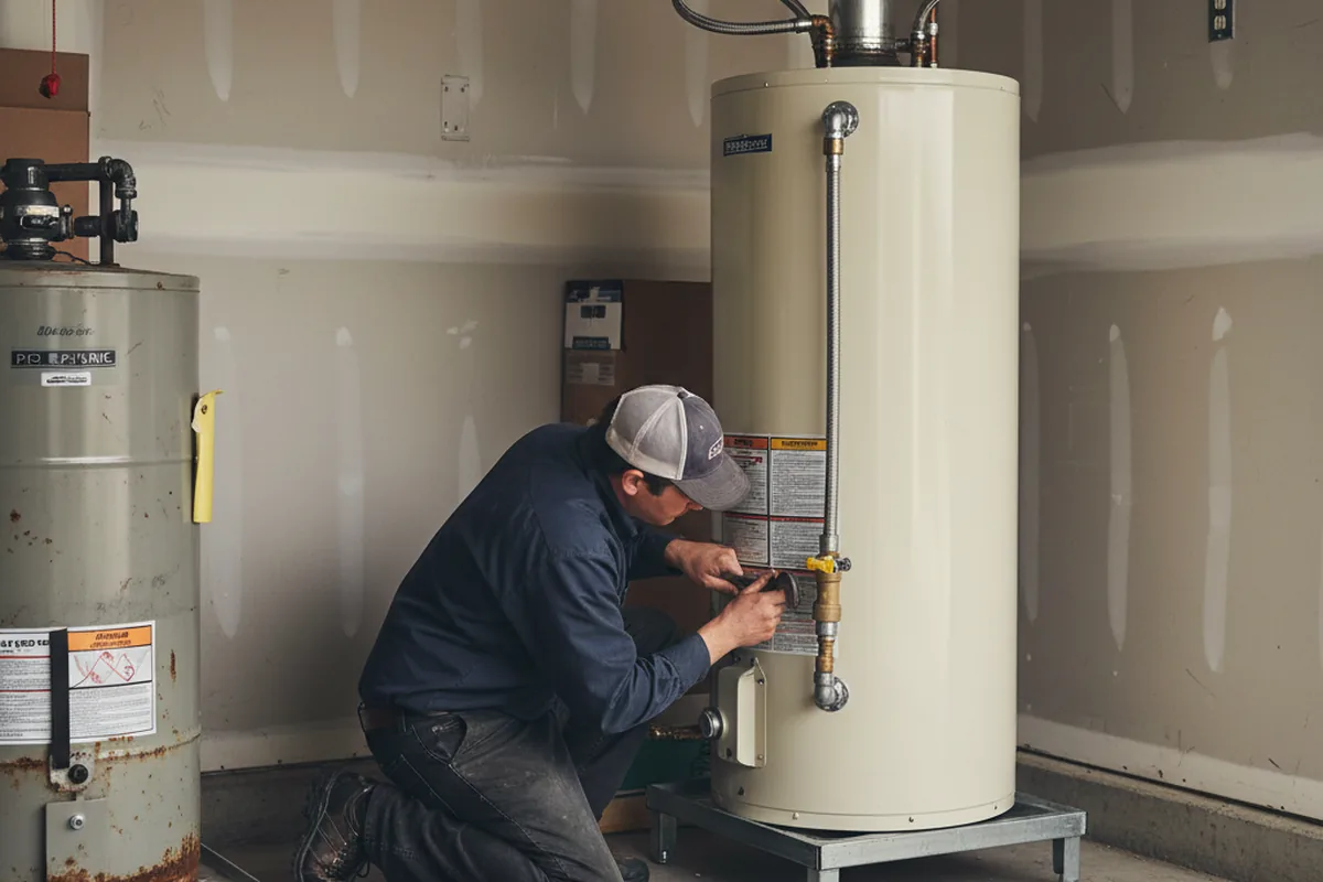 Water heater and shutoff valve replacement in Independence